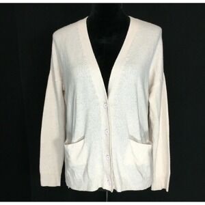 ACROBAT Cardigan XS SMALL Blush Wool Cashmere Bl Pin Pocket Oversize Sweater‎